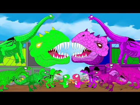 TYRANNOSAURUS REX vs ALL LARGE HERBIVORE & CARNIVORE ON ISLA NUBLAR - Jurassic World Evolution 2