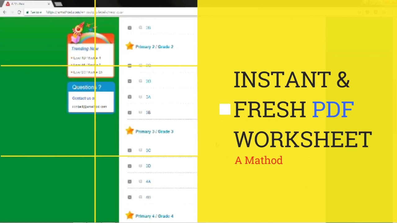 A Mathod - How to Generate Printable Math Worksheets