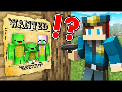 Mikey's Family Wanted?! JJ Becomes Minecraft Policeman!