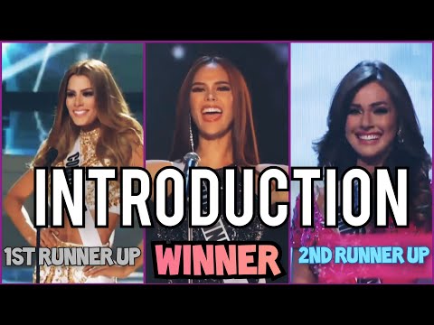 Introduction of Top 3 Miss Universe 2000 - 2020