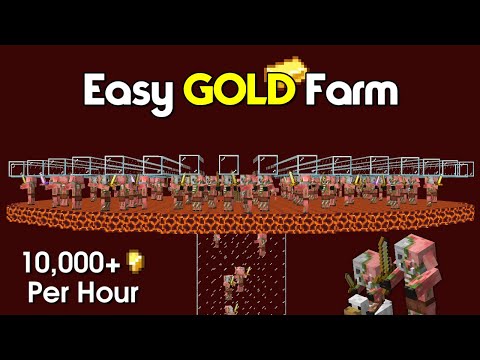 Minecraft Easy and Efficient Gold Farm Tutorial 1.20 | 10,000+ Items Per Hour