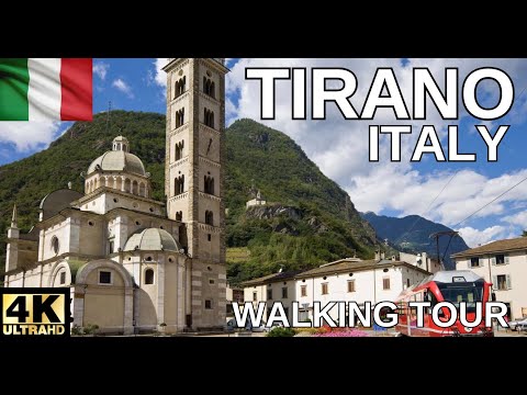 Tirano, Italy 4K - Morning Walking Tour of the empty city