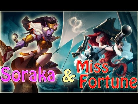 League of Legends - New Soraka & Miss fortune Bot HIGHLIGHTS