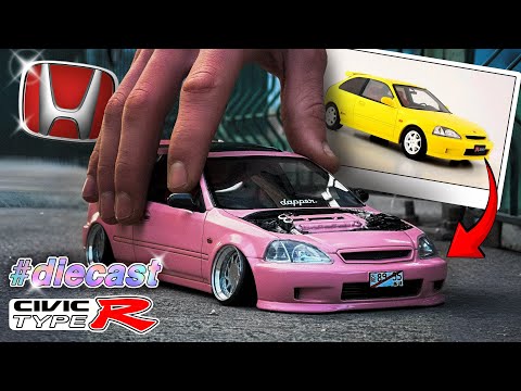 Resin Honda Civic Type-R (EK9) Stance & Detailing | 1/18 Scale Diecast