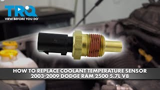 How to Replace Coolant Temperature Sensor 2003-2009 Dodge Ram 2500 5.7L V8