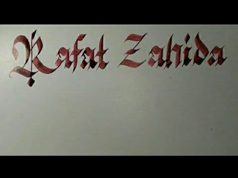 Calligraphy Name for"Rafat" & "Zahida".