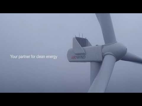 Drone shot of Haapajärvi wind farm