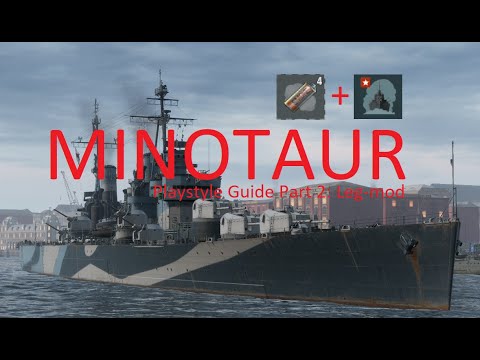 A World of Warships Guide: Minotaur Part 2: Leg-mod (smoke)