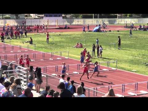 FSG 100m H at Fountain Valley - 4-20-16 - Los Alamitos Girls