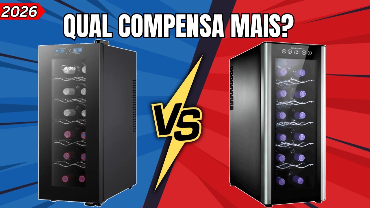 Adega 12 GARRAFAS Midea ou Electrolux? Qual Adega De COMPRAR Em 2026?