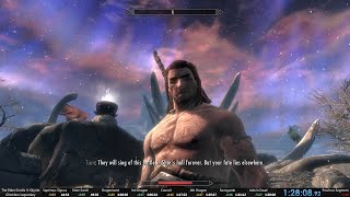 Skyrim legendary difficulty glitchless 1:28:08 World record speedrun