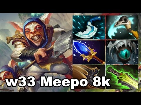 w33 Meepo 8k MMR Europe Dota 2