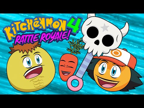 迷惑なオレンジ - キッチンモン #4: ガラガラロワイヤル!(ポケモンのなりすまし) (Annoying Orange - KitchenMon #4: Rattle Royale!! (Pokémon Spoof))