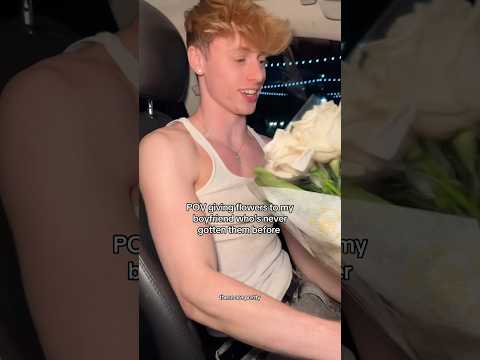 can’t believe my boyfriend has never been given flowers. #couple #boyfriend #gay #shorts