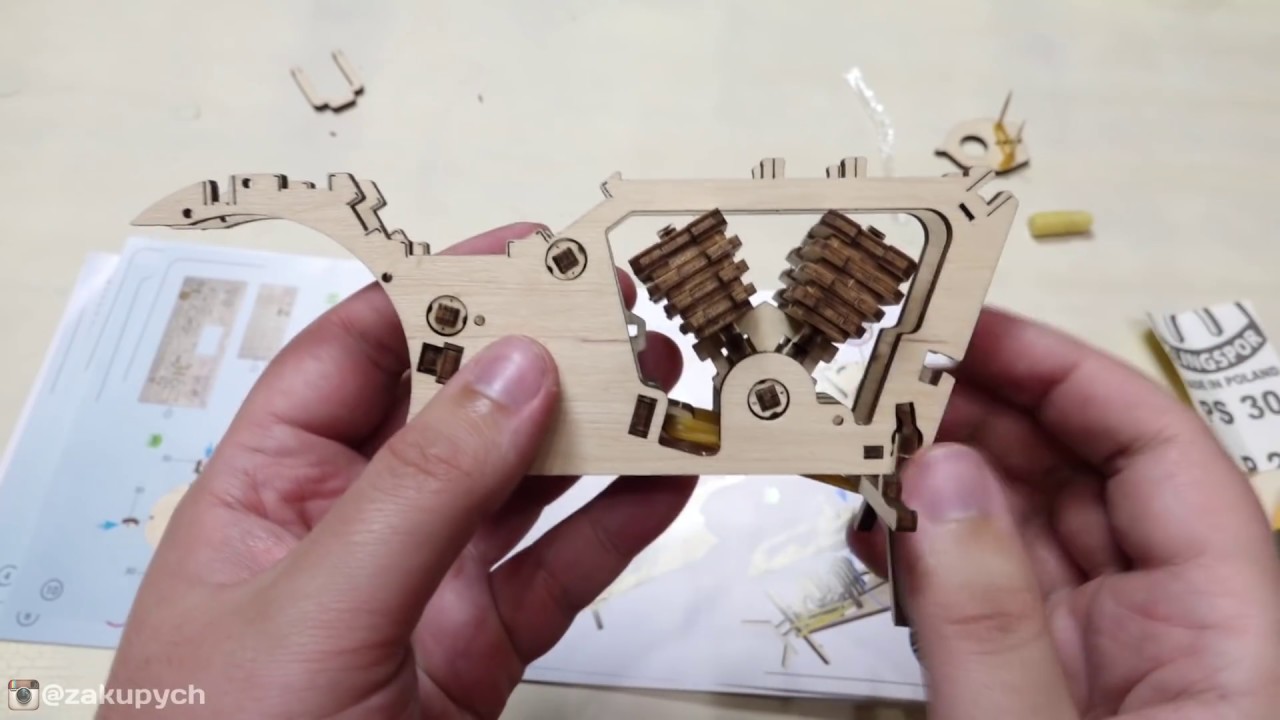 Конструктор 3D-пазл Ugears - Байк VM-02