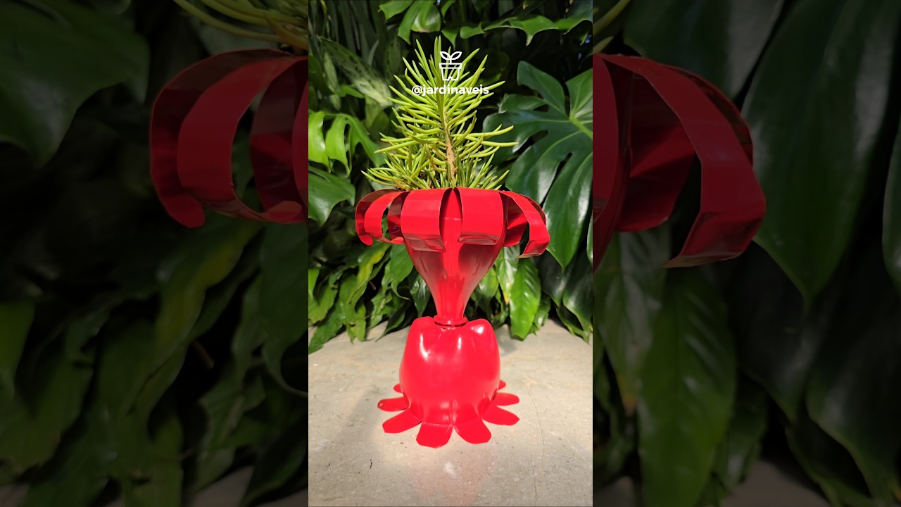 #diy ♻️ Transformei GARRAFA PET em um VASO DECORATIVO! #artesanato #façavocêmesmo #reciclagem