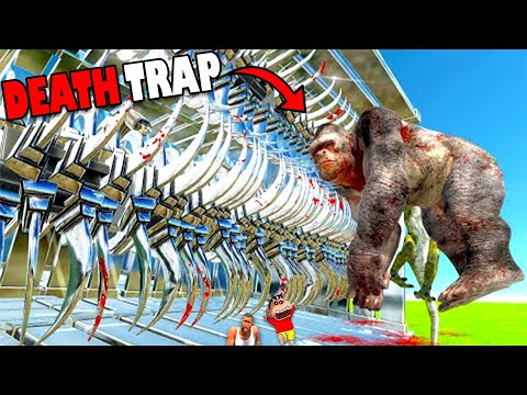 UNITS GET SHREDDED BY MEAT GRINDER vs SHINCHAN CHOP TEAM in Animal Revolt Battle Simulator DEATH RUN
