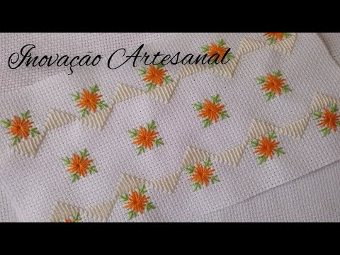 #72 Bordado Ponto Reto e Ilhós Diamante