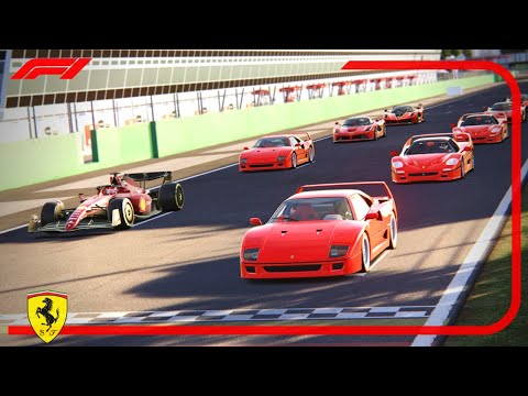 Ferrari F1 2022 F1-75 vs Ferrari F40, F50, LaFerrari and FXX K at Monza GP
