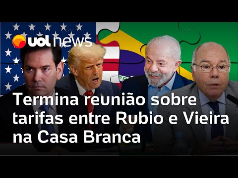 EUA e Brasil: reunião entre Marco Rubio e Mauro Vieira na Casa Branca chega ao fim, após 1h