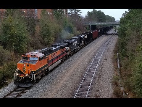 NS P65 (CSX Z368-11) with BNSF H1 D9W 969 leading!