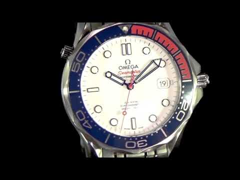 Men's Stainless Steel Omega Seamaster Diver 300m James Bond 007 Commander Automatic Watch