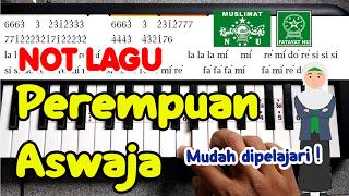 Download lagu Perempuan Aswaja - Not Lagu Piano / Pianika Sangat Mudah untuk Drum Band /  Marching Band mp3