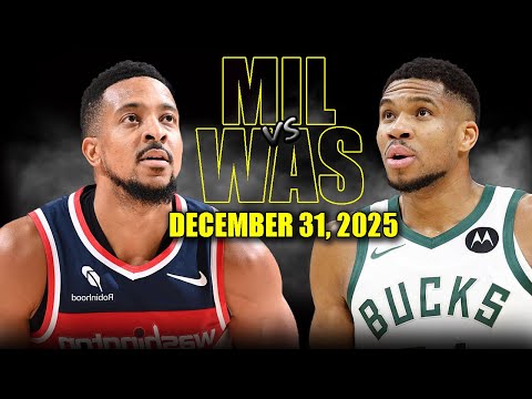 Milwaukee Bucks vs Washington Wizards Full Game Highlights – December 31, 2025 | NBA Season