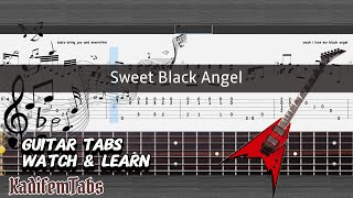 Sweet Black Angel - Electric Guitar Tutorial + TABs (Corey Harris) | Kadifem Tabs