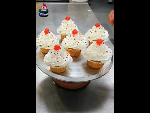 vanilla cup cake #shortvideo कप केक कैसे बनाते है amzing design for cup cake