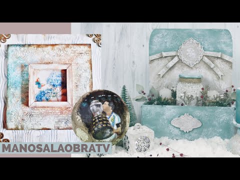 ManosalaObraTv 2021 Programa 35  Pintar al Oleo - Cuadro Vintage - Efecto Oxido - Ideas Navideñas