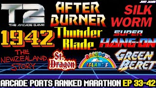 Arcade Ports Ranked Marathon (Episodes 33-42) Time Stamps #afterburner #thunderblade #greenberet 