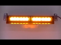 Výstražné svetlo 12V / 24V - 12x3W LED oranžový Predátor (353x60x83mm) - Video Youtube