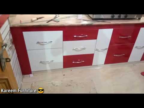 Modular kitchen red and white best quality 9639445238
