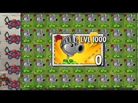 100% Knight-Pea LEVEL 1000 Power-Up! in Plants vs Zombies 2 Gameplay