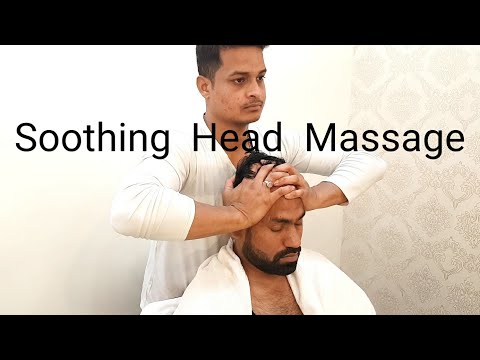 Asmr soothing head massage with soft neck Cracking .