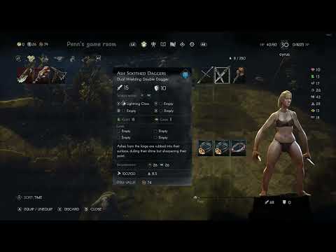 no rest for the wicked, two-handed weapons，Ash Soothed Daggers, Attack Mode, Skill, X=Lightning Claw