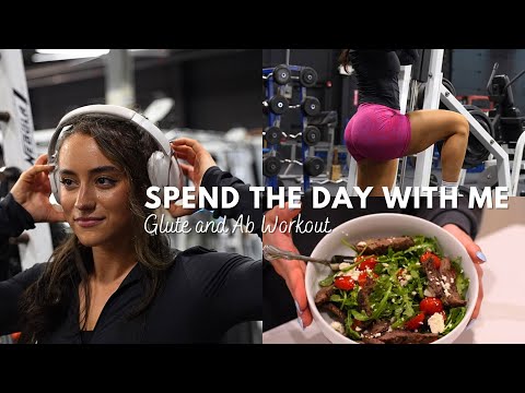 GLUTES & AB WORKOUT | Spend the day with me