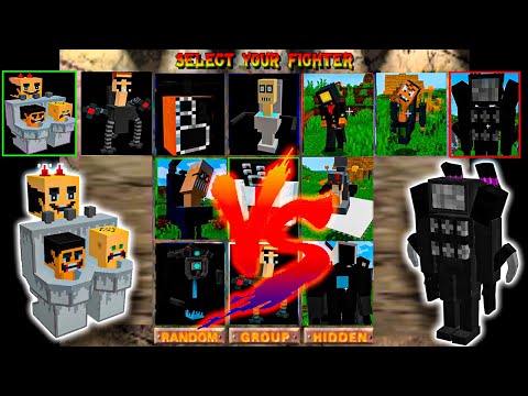 Miaunt - All Skibidi Toilet vs All Skibidi MAN | tournament | Minecraft Mob Battle