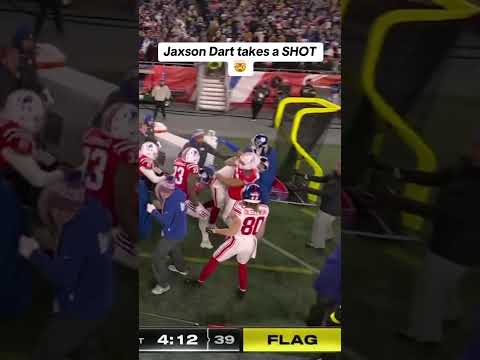 Jaxson Dart gets ROCKED! #Giants #NFL