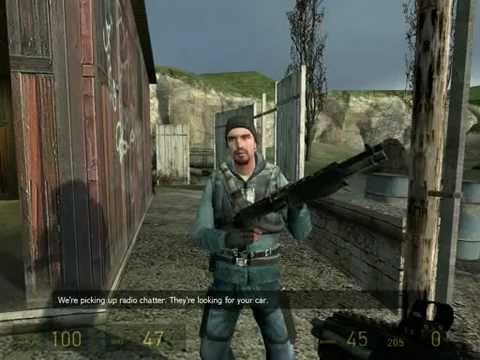 Half Life 2 - Chapter 8 SANDTRAPS: Hide your car in the garage