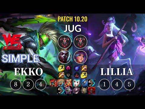 WEA Simple Ekko vs Lillia Jungle - KR Patch 10.20