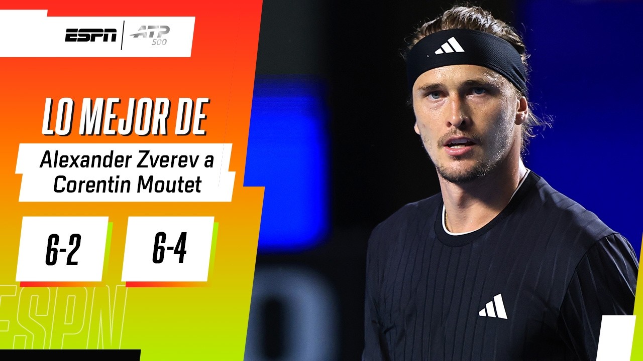 ZVEREV NO TUVO PROBLEMAS ANTE MOUTET Y SE IMPUSO EN SETS CORRIDOS | RESUMEN