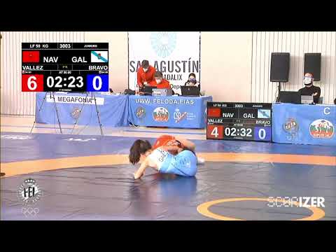 (3003 - 1/16) VALLEZ PEREZ, OIHANE (NAV) BRAVO GONZALEZ, RAQUEL (GAL) - LG JUNIORS 50KG