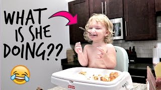 SHE FINDS THE WEIRDEST WAYS TO ENTERTAIN HERSELF! 😂