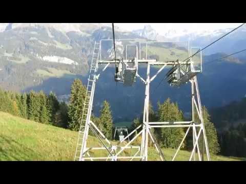 Luftseilbahn Rugisbalm - Lutersee Talfahrt - cable car Switzerland