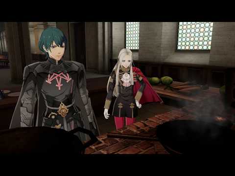 Fire Emblem Three Houses - Head Chef "Cooking Together" Buff Black Eagles Edelgard Cutscene (2019)