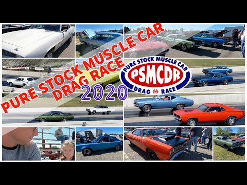 Pure Stock Muscle Car Drag Race 2020 - Kates First Time at Drag Strip - Stanton MI