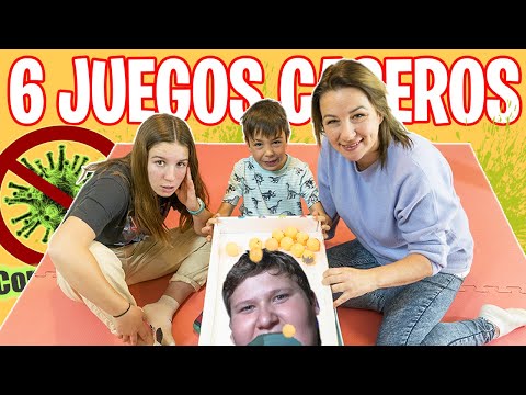 6 JUEGOS CASEROS para HACER EN CASA  🏠en FAMILIA