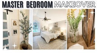 MASTER BEDROOM MAKEOVER | DIY, budget friendly makeover, decorating ideas